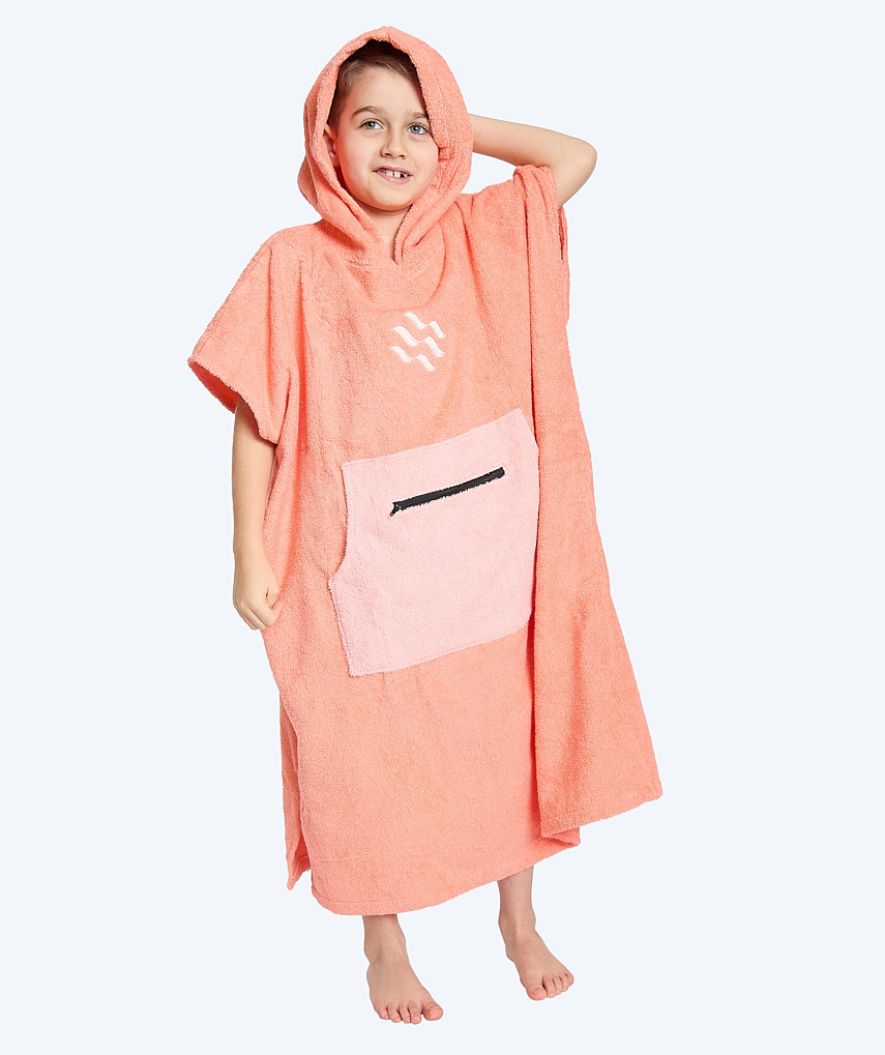 Watery junior badponcho (6-15) - Katoen - Atlantic Pink