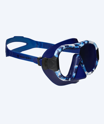 Watery volwassenen duikbril (vanaf 12 jaar) - Rudder Camo - Donkerblauw