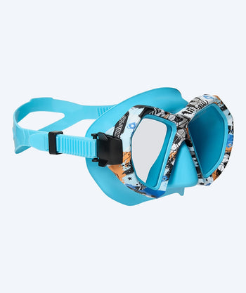 Watery junior duikbril (8-15) - Riku Camo - Blauw