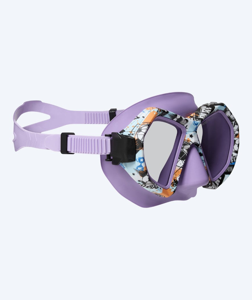 Watery junior duikbril (8-15) - Riku Camo - Paars