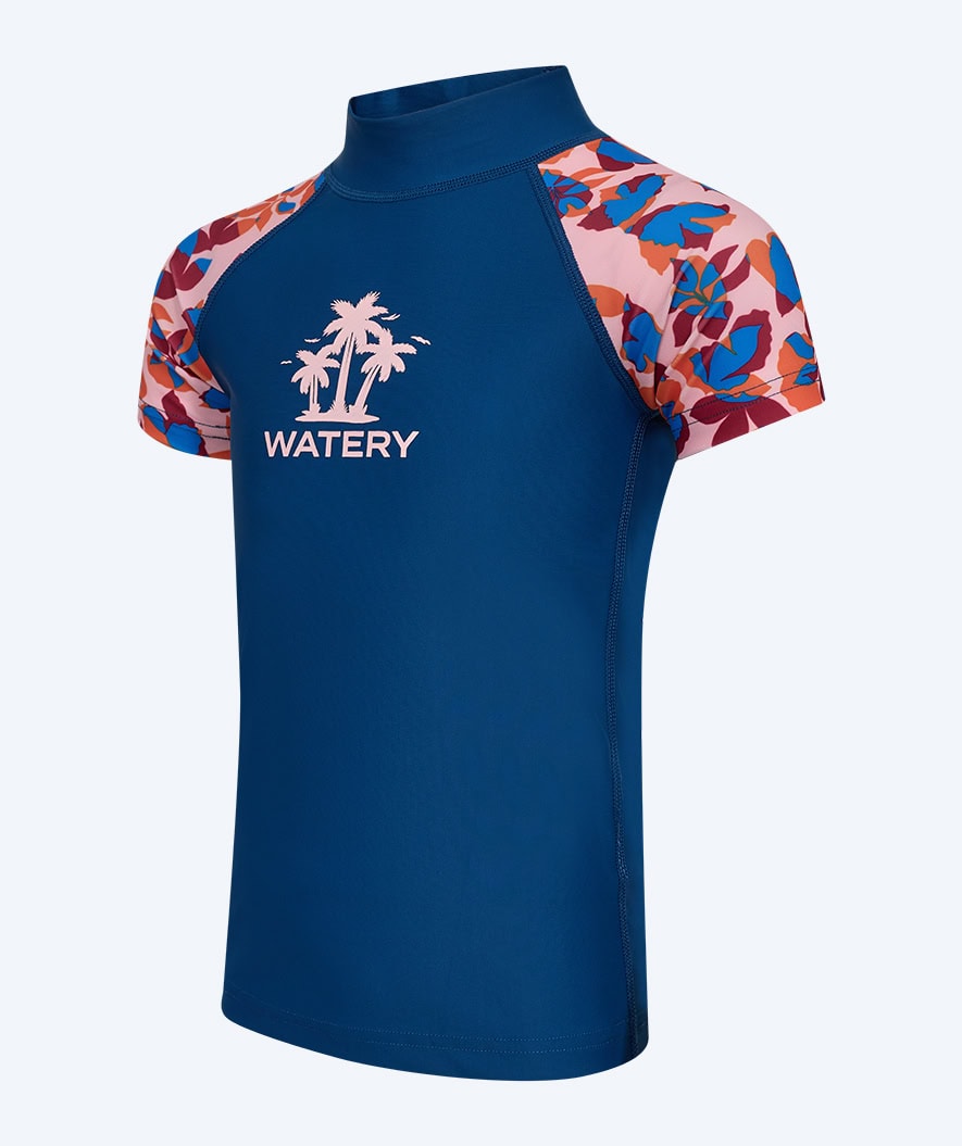 Watery kind UV-shirt - Osiris Korte Mouw Rashguard - Lichtroze/donkerblauw