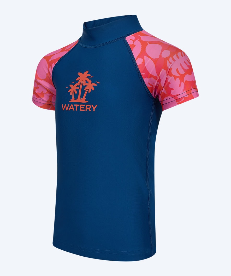 Watery kind UV-shirt - Osiris Korte Mouw Rashguard - Roze/donkerblauw