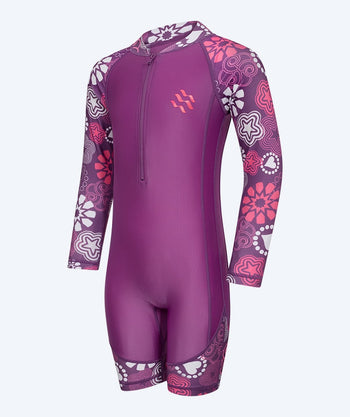 Watery UV-pak voor kinderen - Athena Lange Mouw Rashguard - Paars