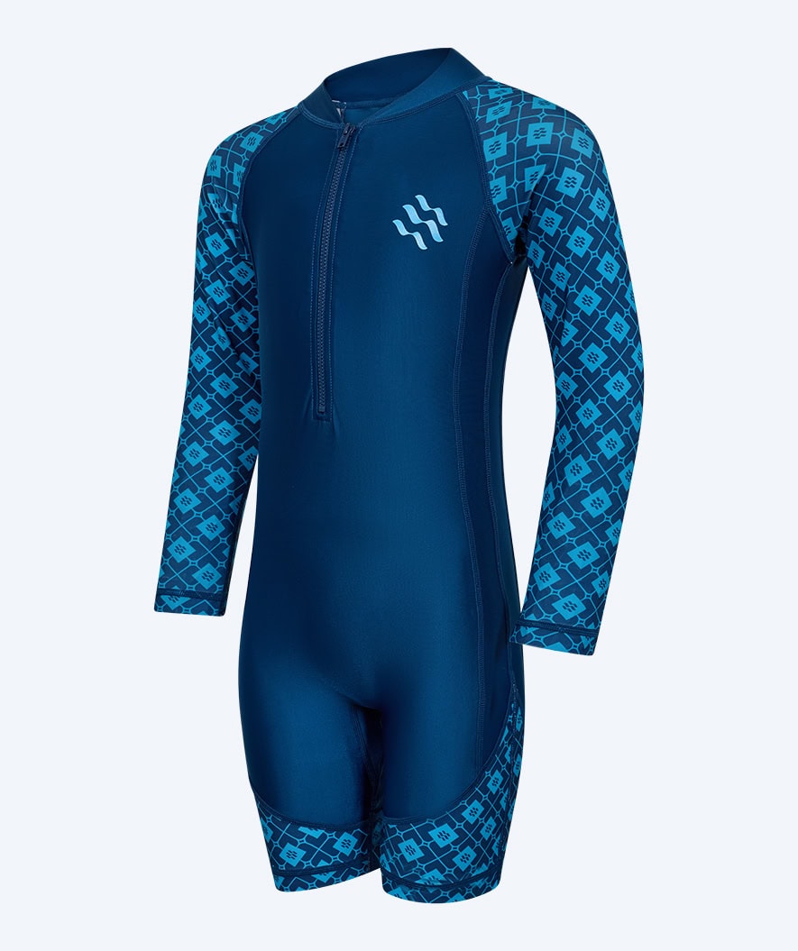 Watery UV-pak voor kinderen - Athena Lange Mouw Rashguard - Donkerblauw