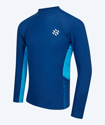 Watery heren UV-shirt - Scylla Lange Mouw Rashguard - Donkerblauw/lichtblauw