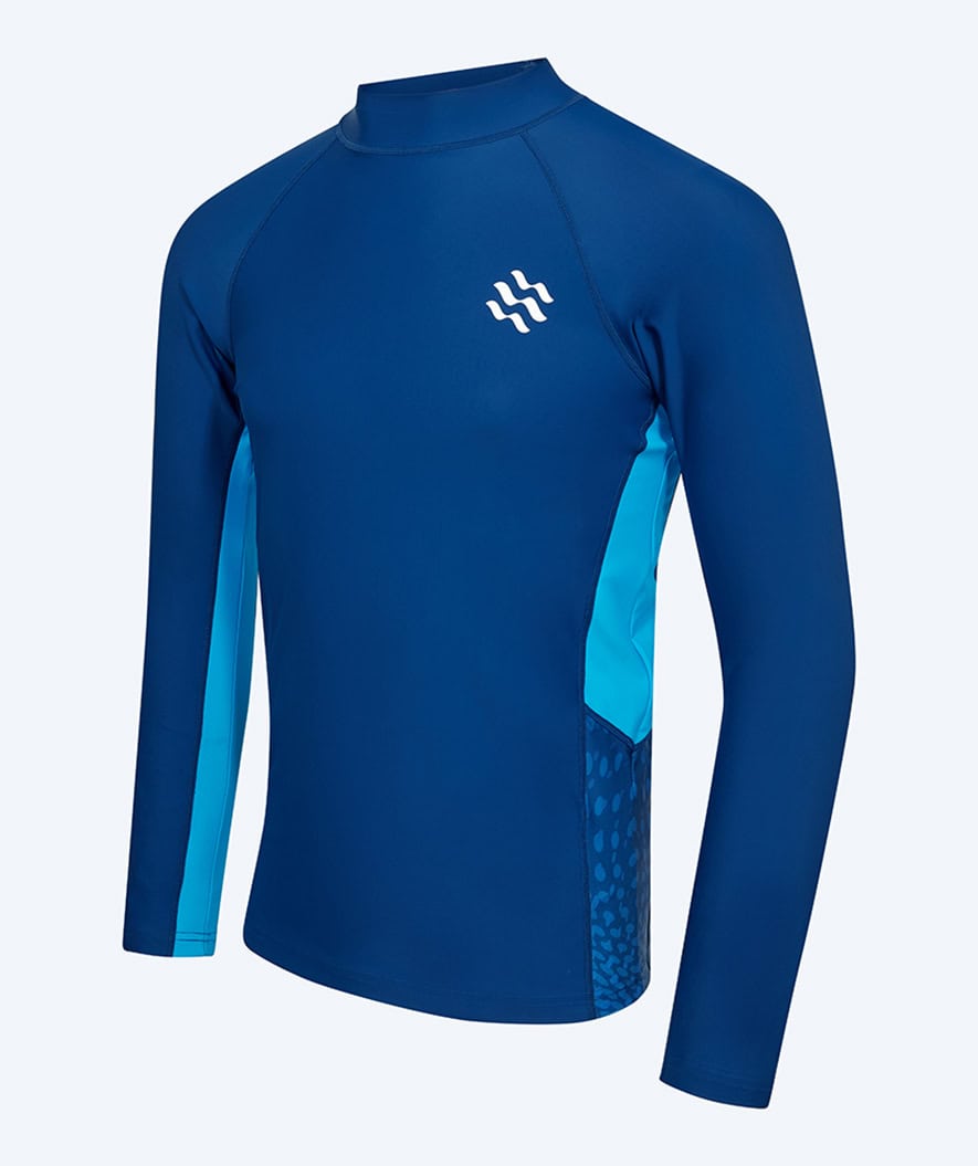 Watery heren UV-shirt - Scylla Lange Mouw Rashguard - Donkerblauw/lichtblauw