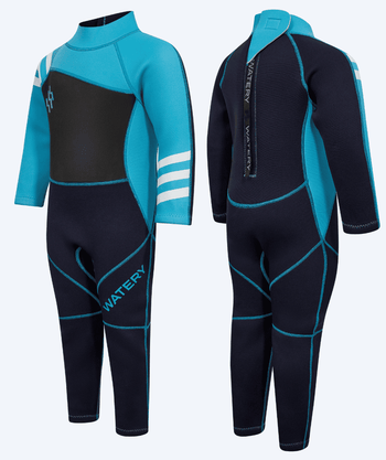 Watery kind wetsuit - Electra (2.2mm) - Donkerblauw/lichtblauw