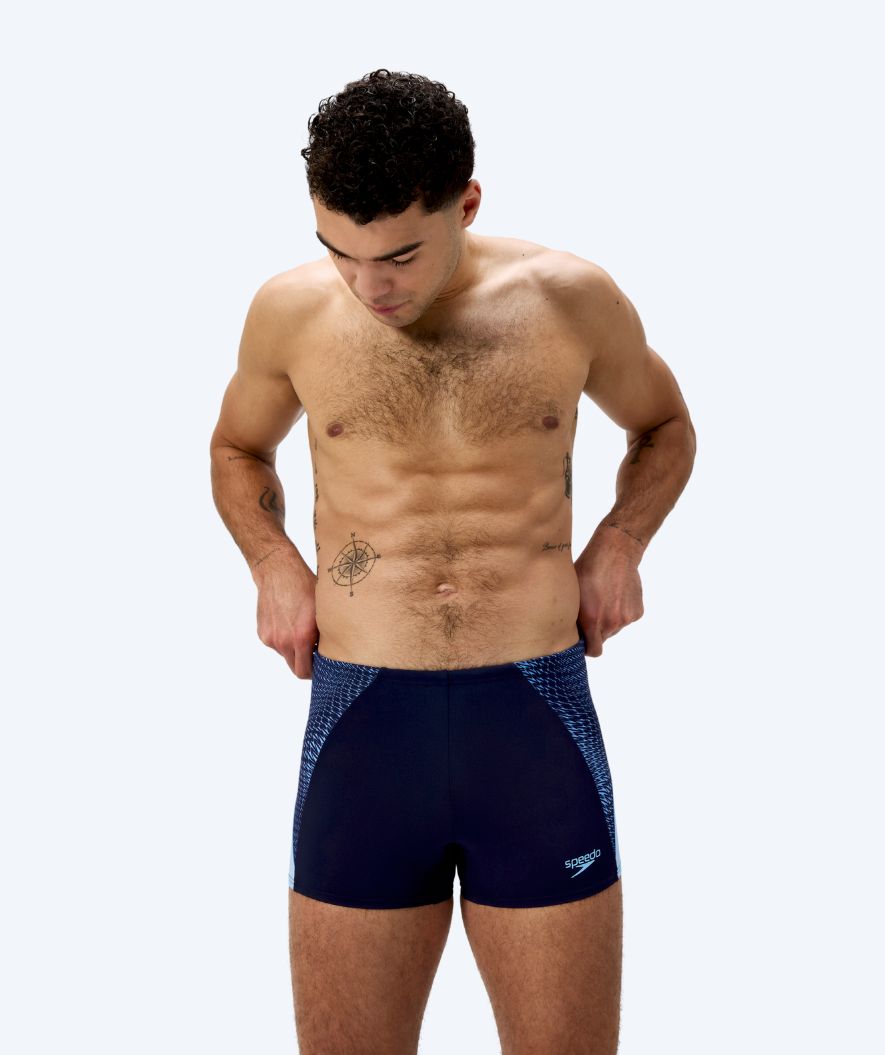 Speedo heren zwemboxers - Endurance Max Splice - Donkerblauw/blauw