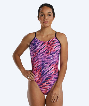 TYR dames badpak - Durafast Elite Falcon - Paars/roze