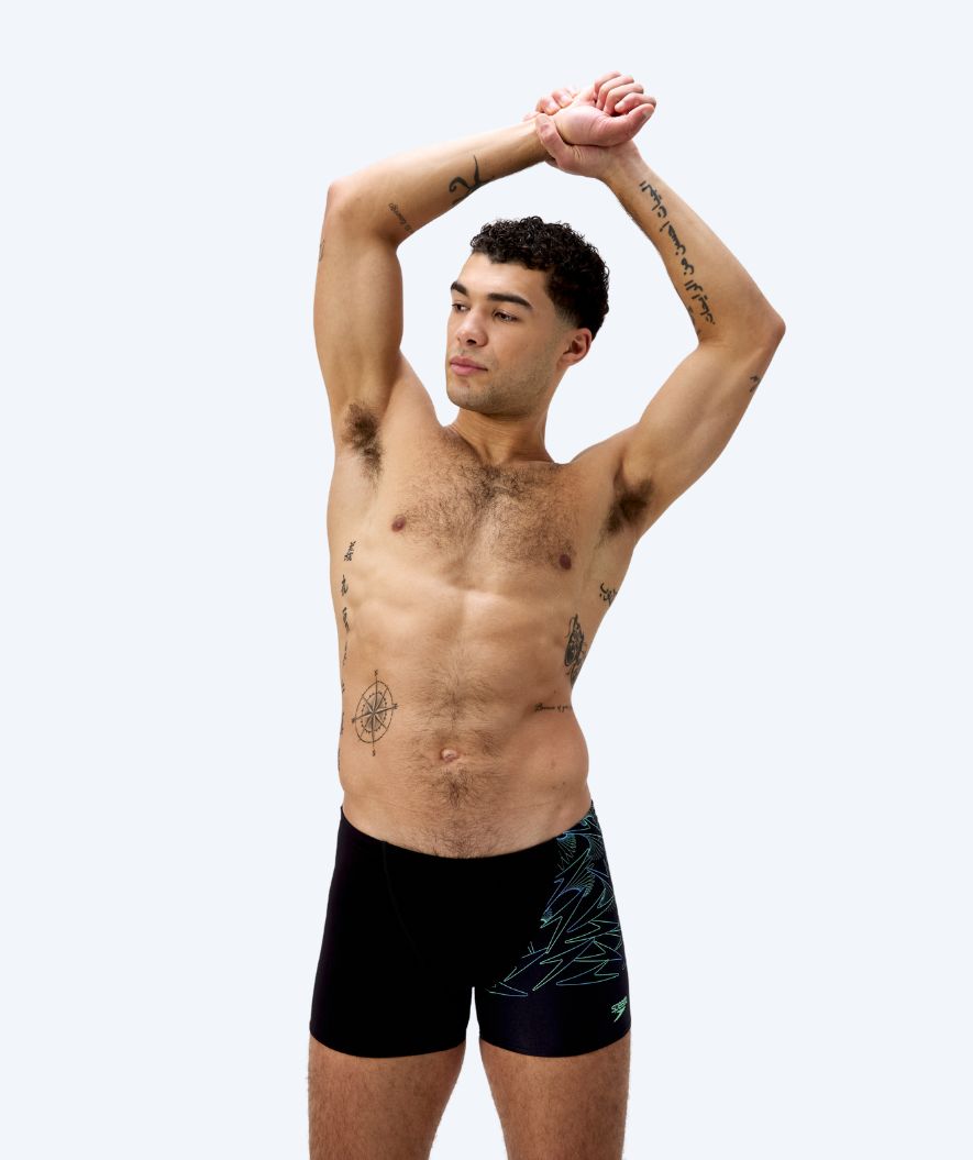 Speedo heren zwemboxers - Hyperboom V-Cut - Zwart/groen