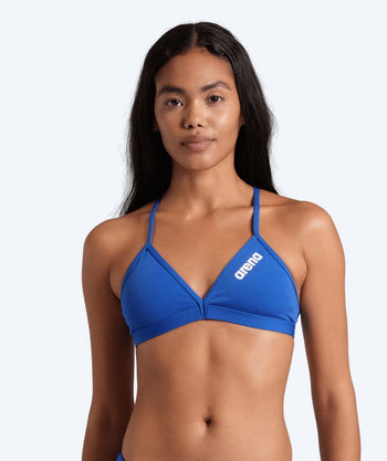 Arena dames bikini top - Solid Tie Back - Blauw
