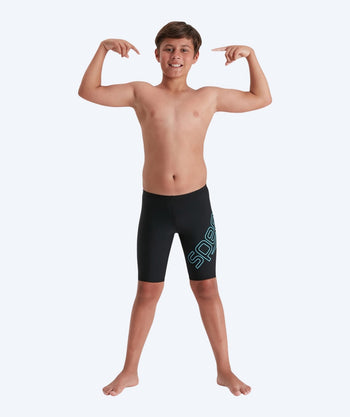 Speedo jongens zwemjammer - Boomstar Placement - Zwart/lichtblauw