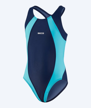 Beco meisjes badpak - Maxpower - Donkerblauw/lichtblauw