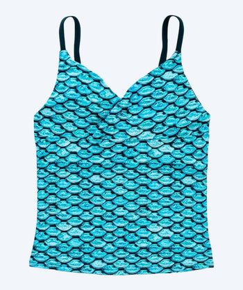 Fin Fun meisjes zeemeermin bikinitop - Tidal Teal (Lichtblauw)