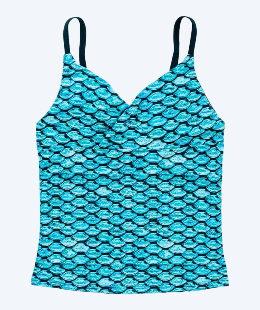 Fin Fun meisjes zeemeermin bikinitop - Tidal Teal (Lichtblauw)