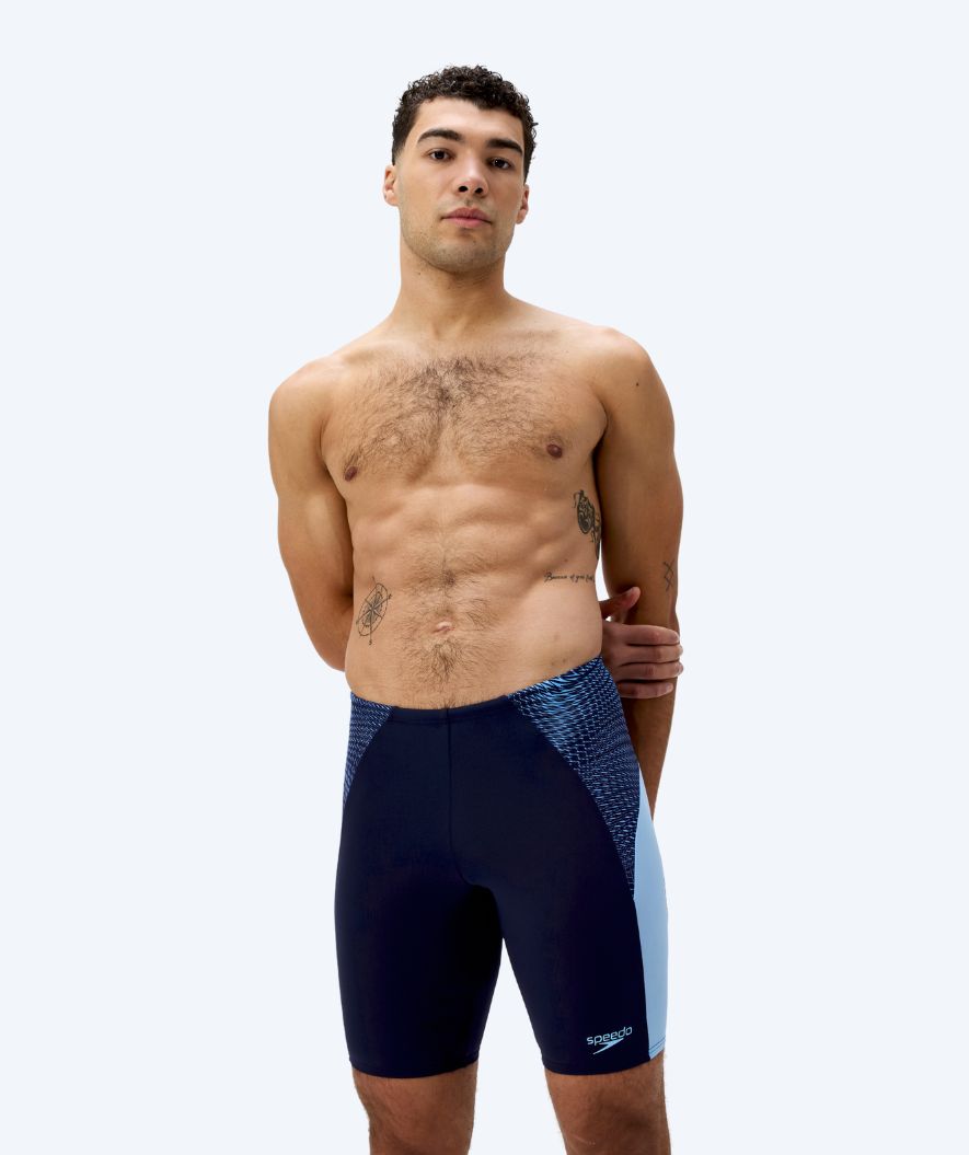 Speedo heren zwemjammer - Endurance Max Splice - Donkerblauw/lichtblauw
