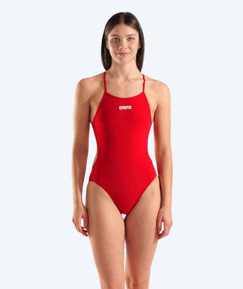 Arena dames badpak - Solid Tie Back - Rood