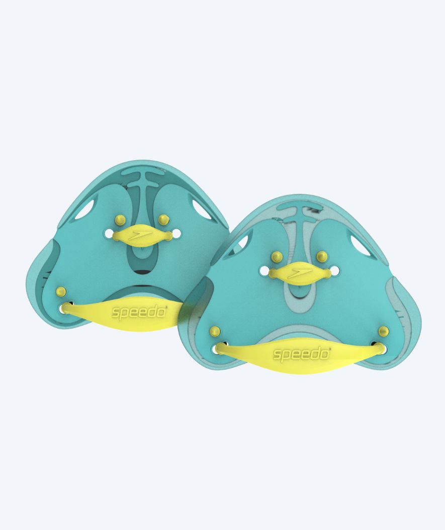 Speedo vinger peddels - Turkoois/geel