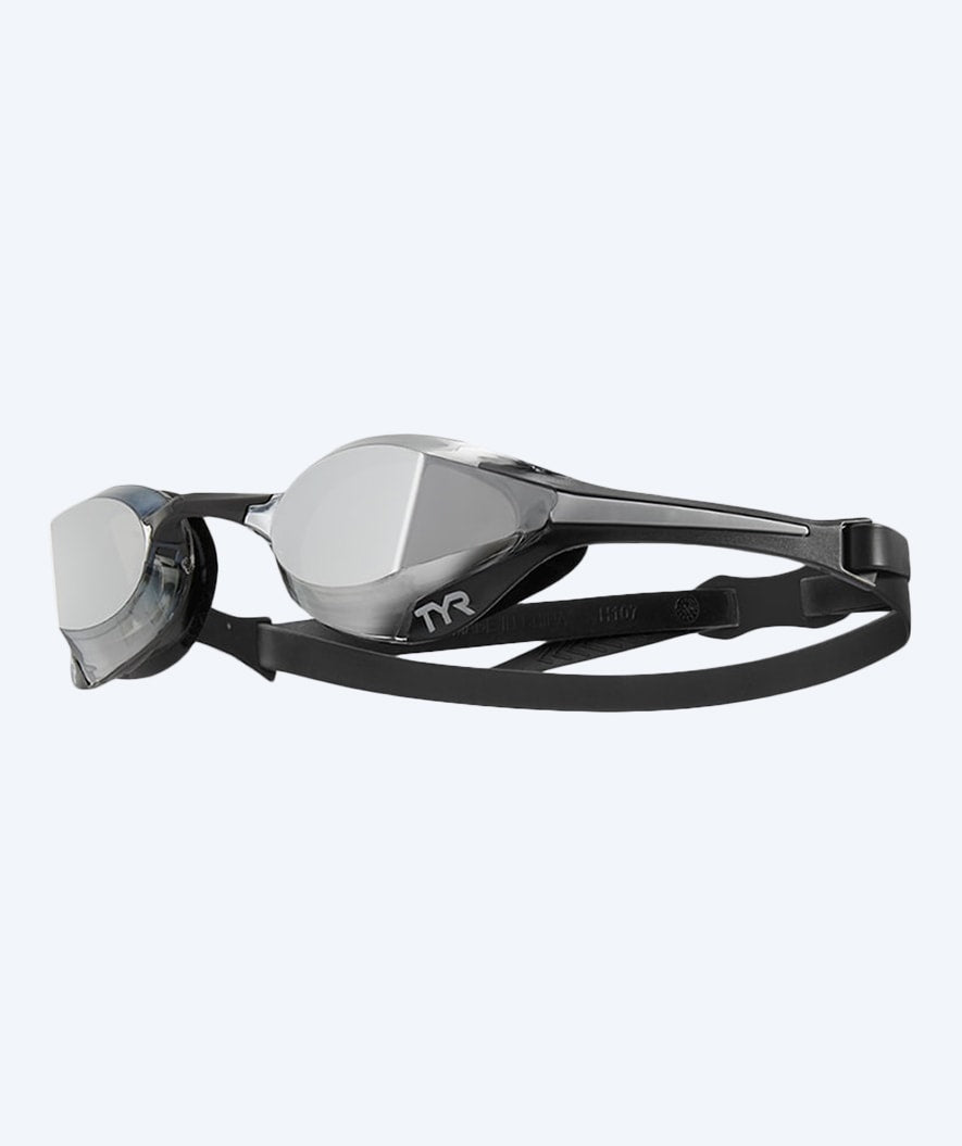 TYR Elite zwembril - Tracer-X Elite Mirror - Zwart/zilver