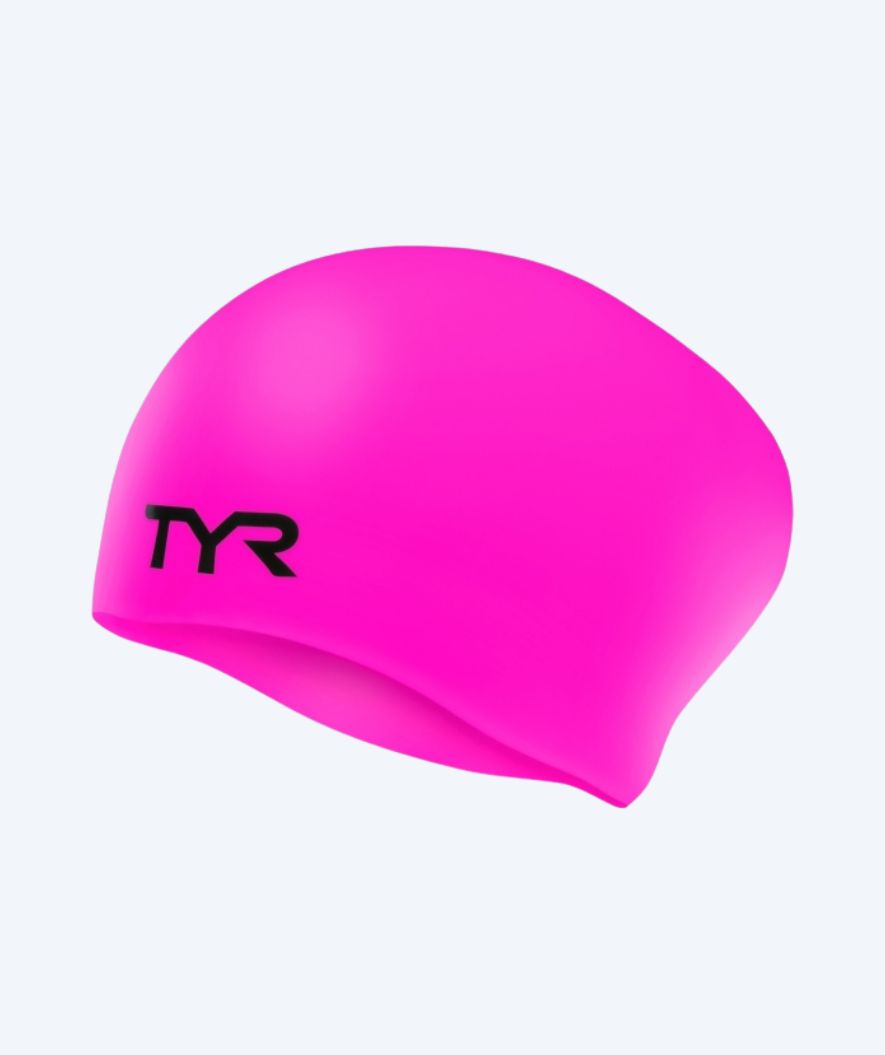 TYR lang haar badmuts - Silicone - Roze