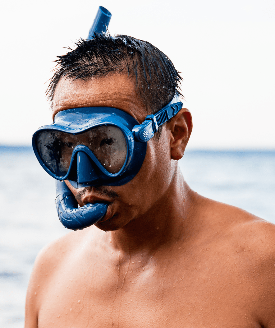 Watery volwassenen Combo snorkelset - Cliff - Zwart