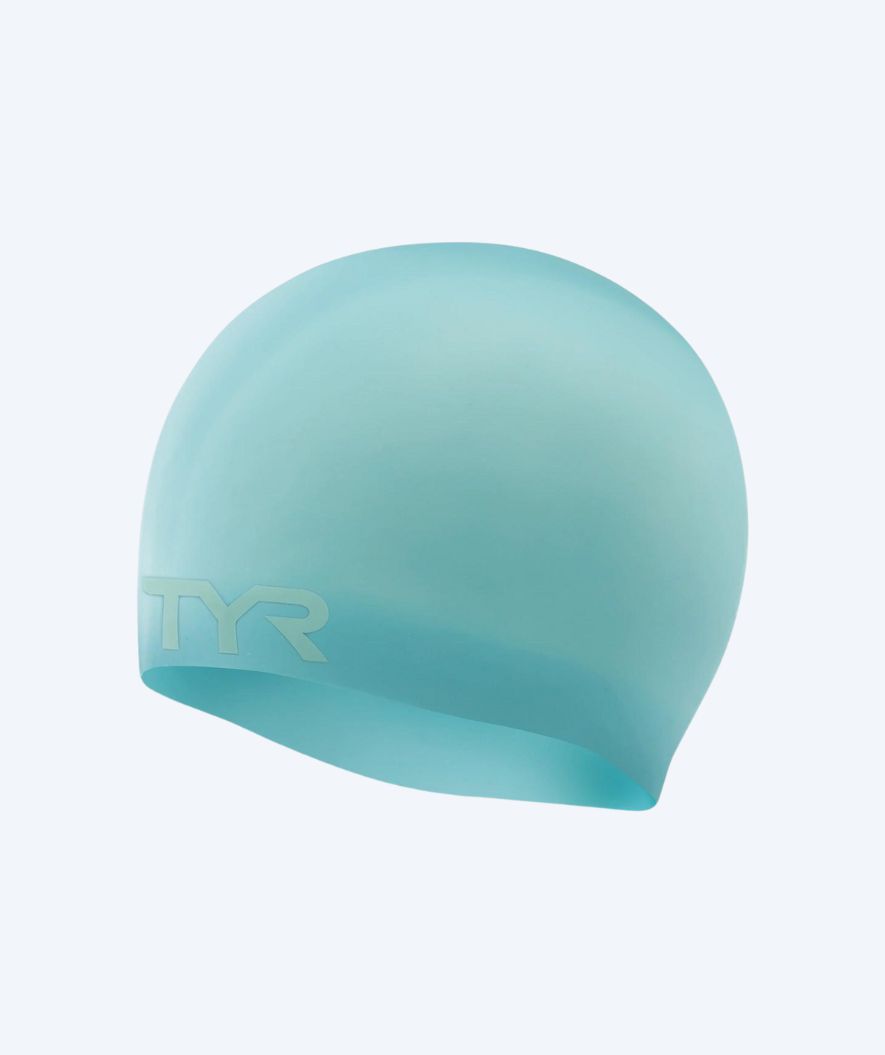 TYR badmuts - Silicone - Lichtblauw