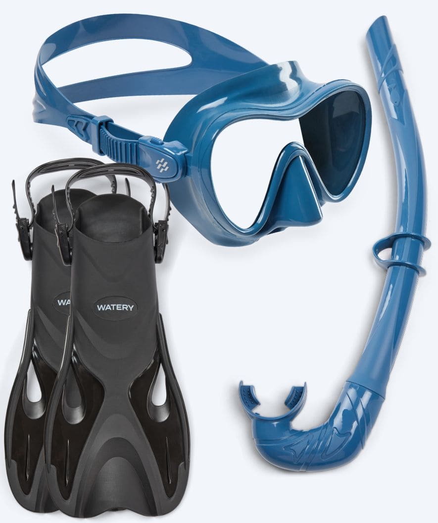 Watery volwassenen snorkelset - Fisher/Cliff - Blauw