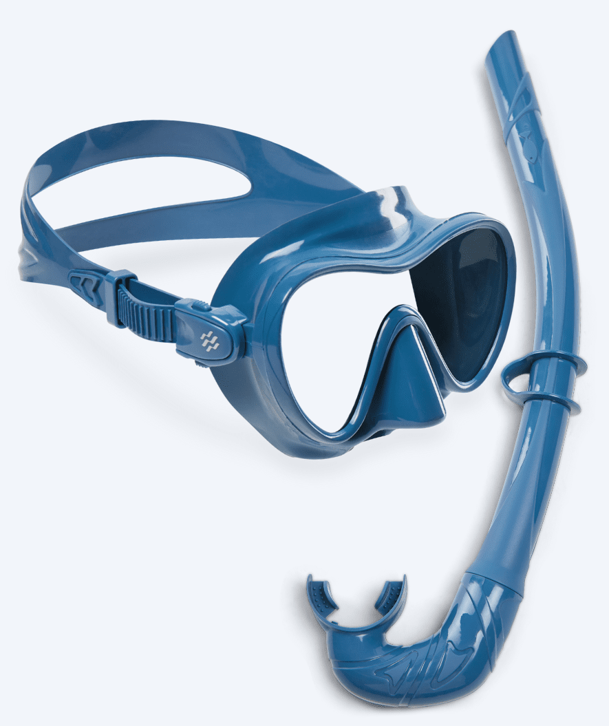 Watery volwassenen Combo snorkelset - Cliff - Blauw