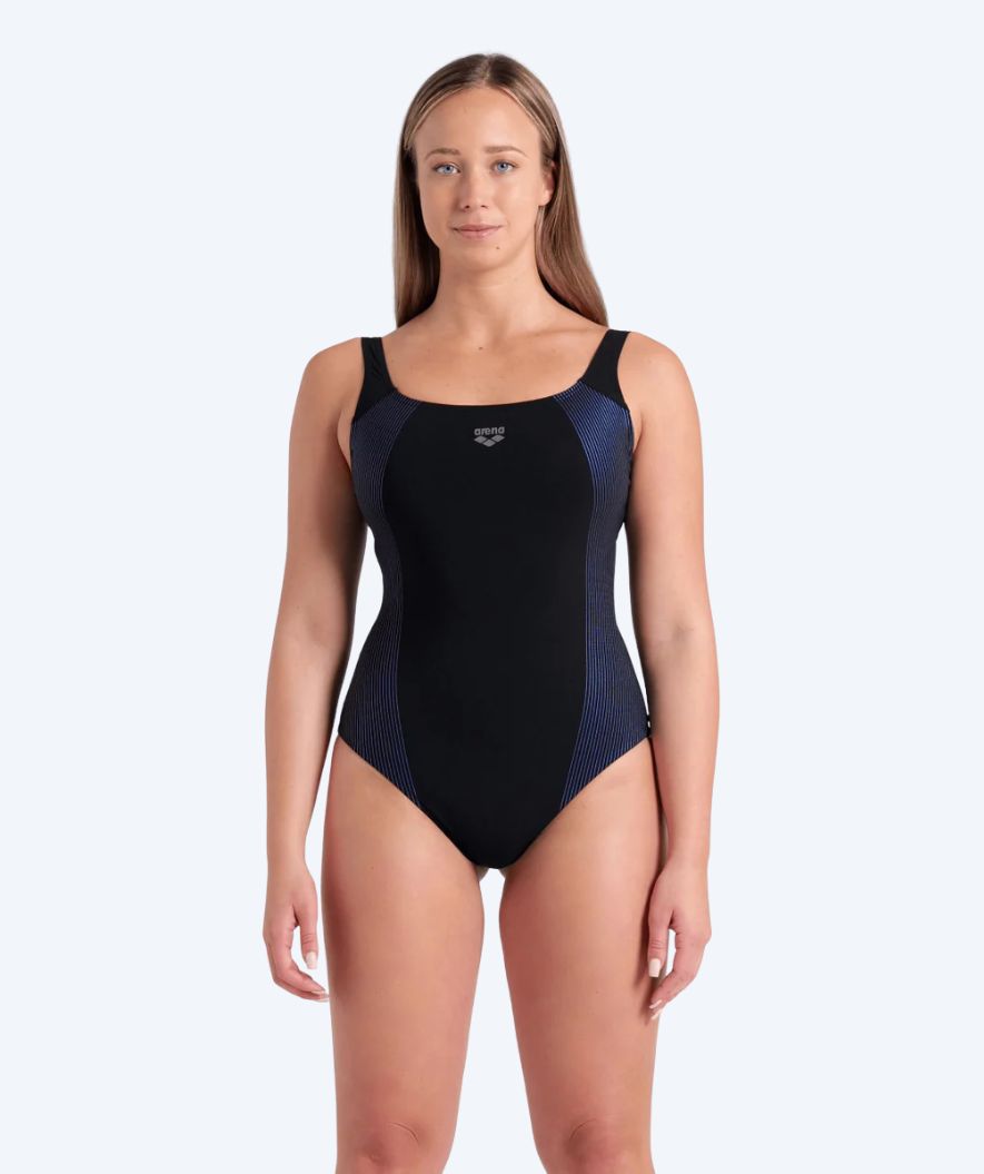 Arena dames badpak met voering - Adele - Zwart/paars