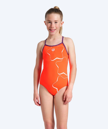 Arena badpak voor meisjes - Pastime - Lichtroze/paars