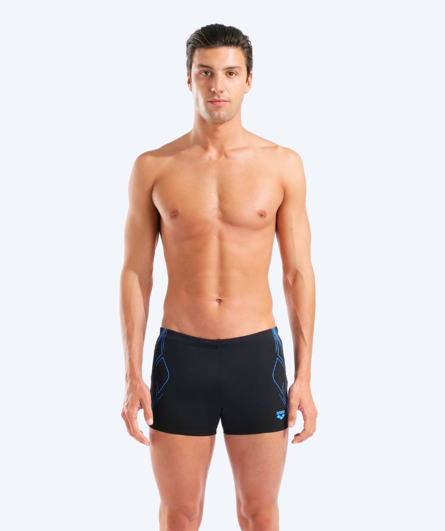 Arena heren zwemboxers - Graphic - Zwart/Blauw