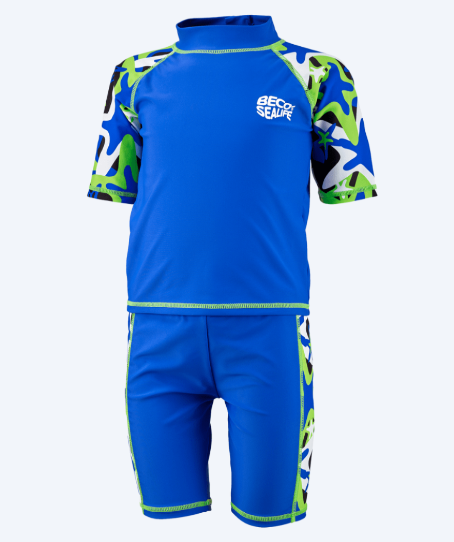 Beco kind wetsuit - Sealife Rashguard - Blauw