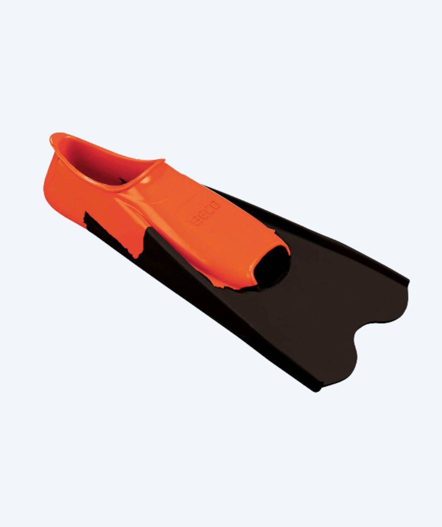 Beco zwemvinnen - Rubber Short Fins - Zwart/oranje