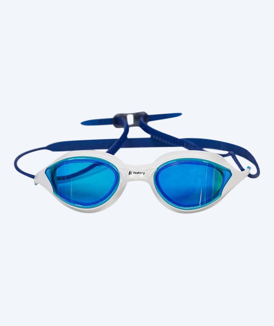 Watery training zwembril - Hystrix Flex - Wit/blauw met gouden mirror