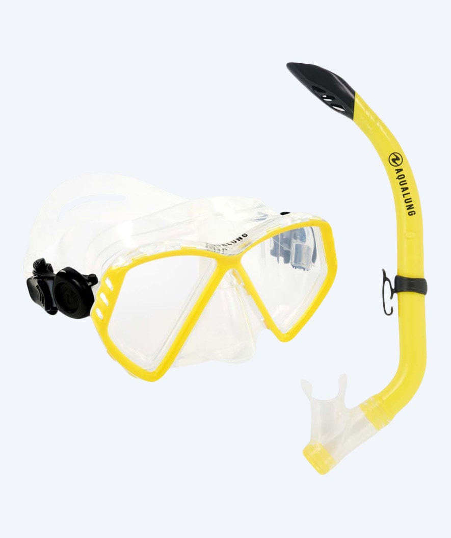 Aqualung kind snorkelset (8-18) - Combo Cub - Helder/geel