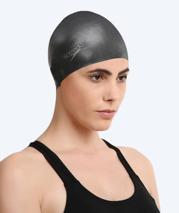 Speedo lang haar badmuts - Zwart