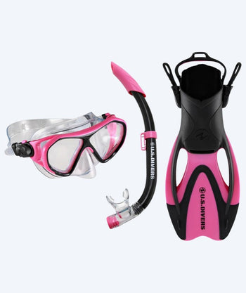 Aqualung kind snorkelset (8-18) - Dorado II - Roze/zwart