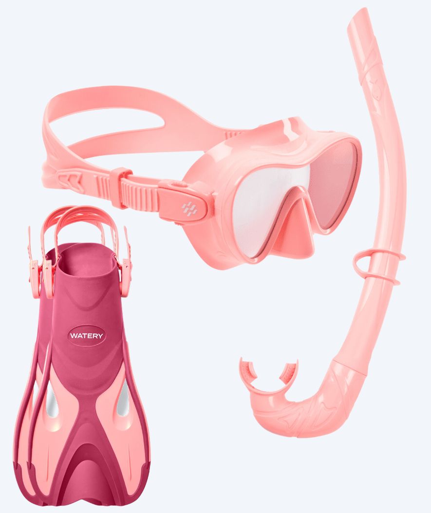 Watery kind snorkelset - Fisher/Cliff - Roze/roze