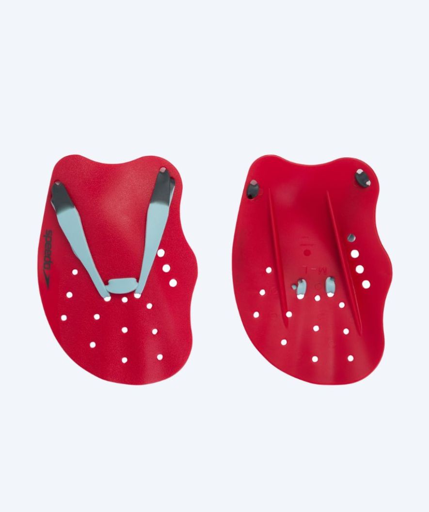 Speedo handpeddels - Tech - Rood/grijs