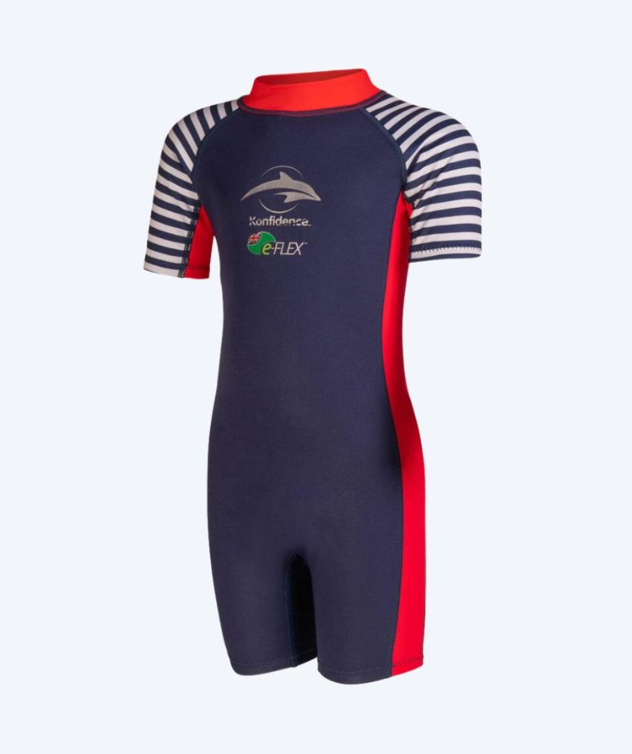 Konfidence kind wetsuit - Warma - Donkerblauw/rood