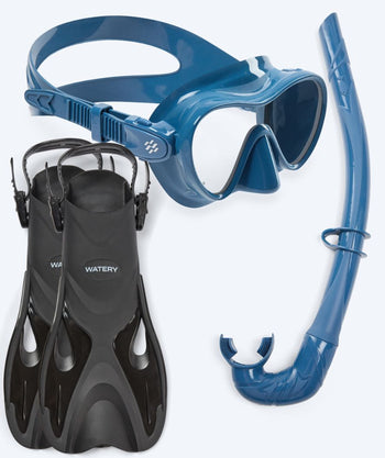 Watery kind snorkelset - Fisher/Cliff - Donkerblauw