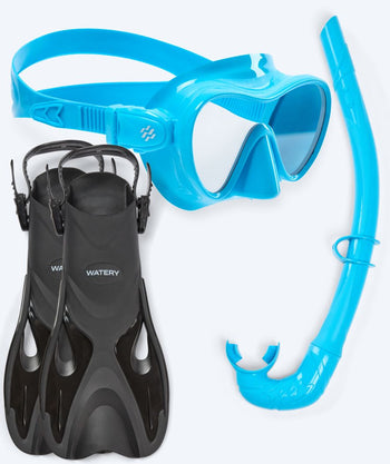 Watery kind snorkelset - Fisher/Cliff - Lichtblauw