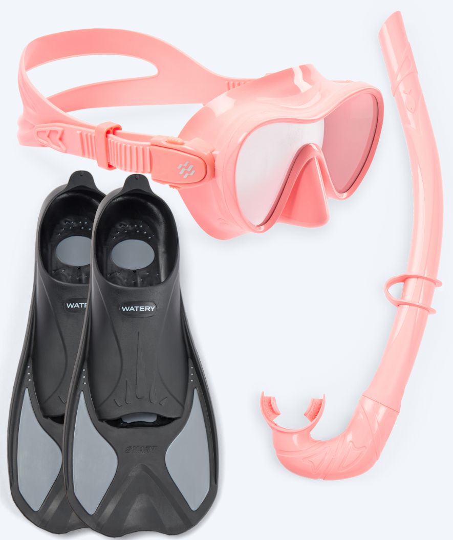 Watery kind snorkelset - Pike/Cliff - Roze