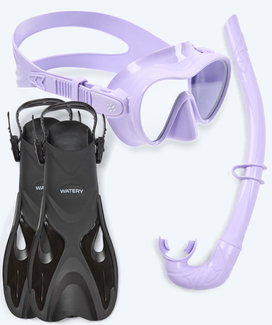 Watery kind snorkelset - Fisher/Cliff - Paars