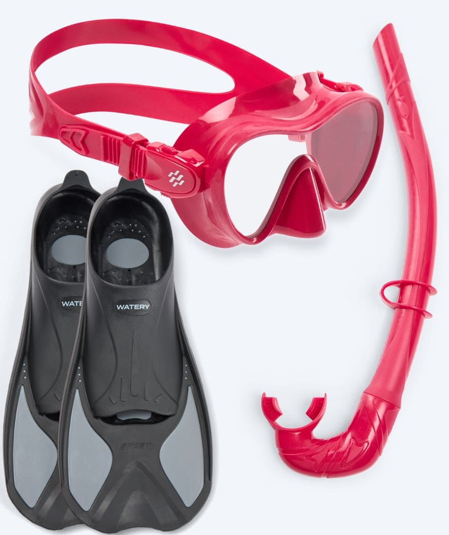 Watery kind snorkelset - Pike/Cliff - Rood
