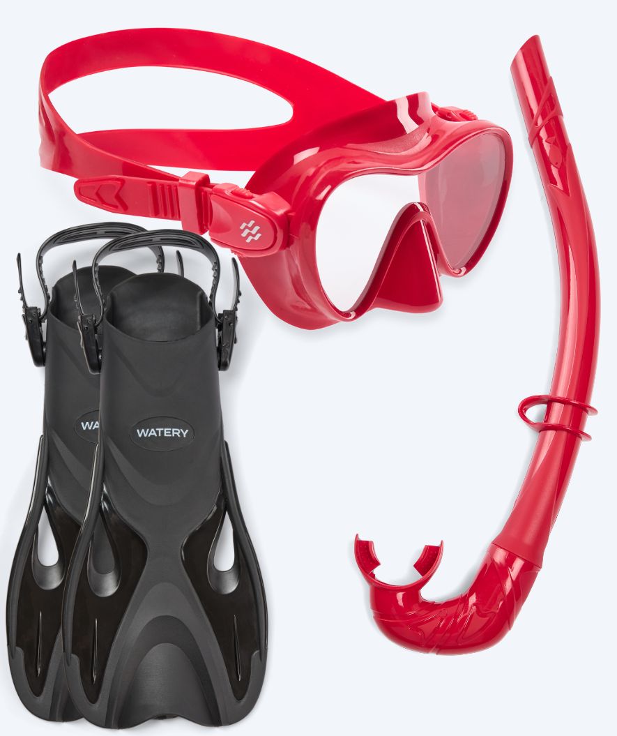 Watery kind snorkelset - Fisher/Cliff - Donkerrood