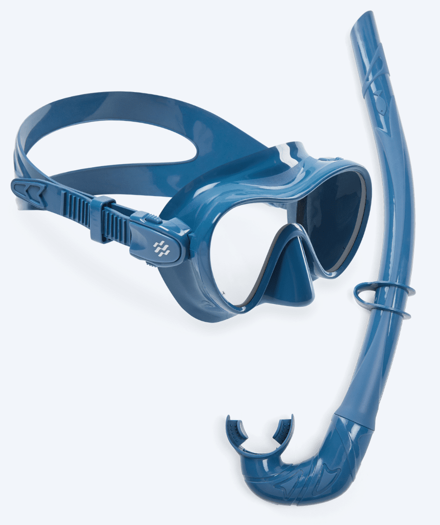 Watery kind Combo snorkelset - Cliff - Donkerblauw