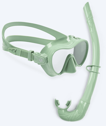 Watery kind Combo snorkelset - Cliff - Groen