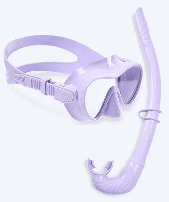 Watery kind Combo snorkelset - Cliff - Paars