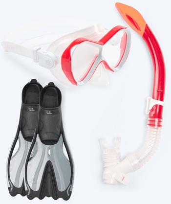 Watery kind snorkelset - Delphina/Triton - Rood